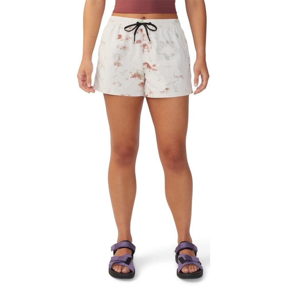 Mountain Hardwear Stryder Swim Shorts Womens XL Tie Dye Brown Green OL6397